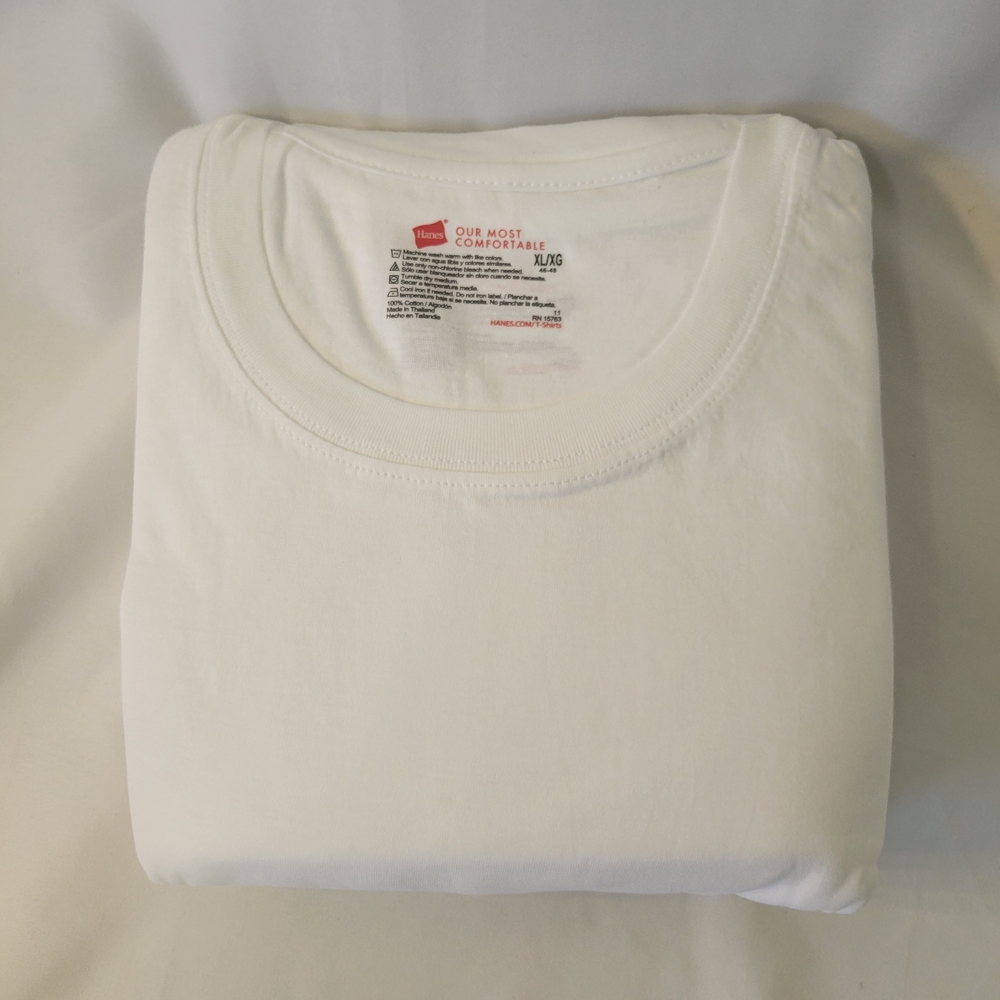 Hanes White Tagless T-Shirts Pack Of 5